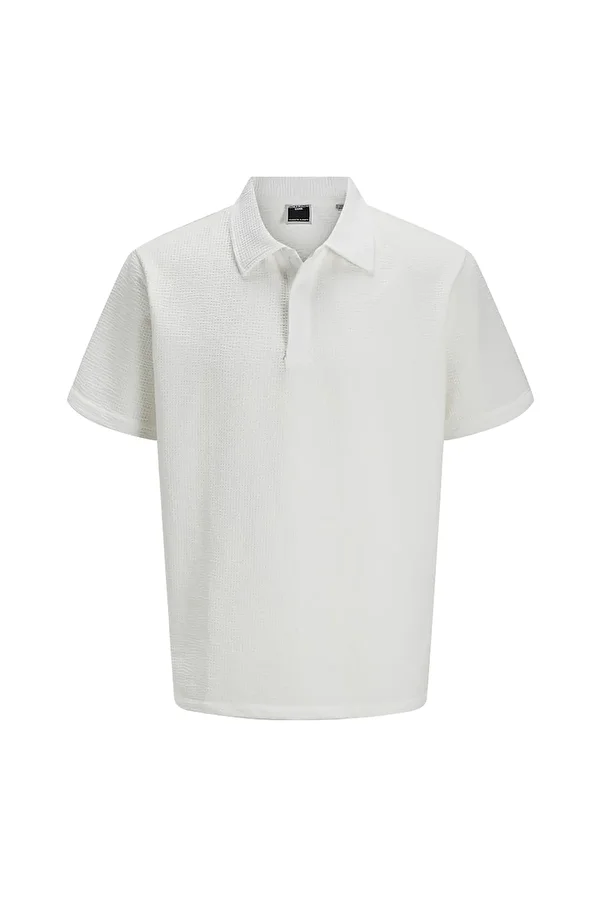 Jack & Jones-Men's White Polo T-Shirt (12276735-Cd) 1