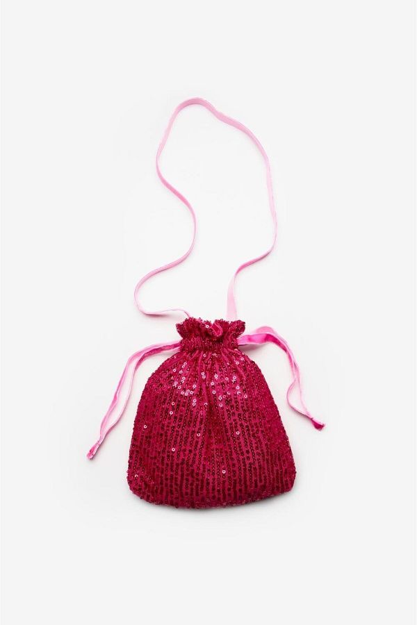 Le Mabelle-Fuchsia Sequined Girl's Bag 1