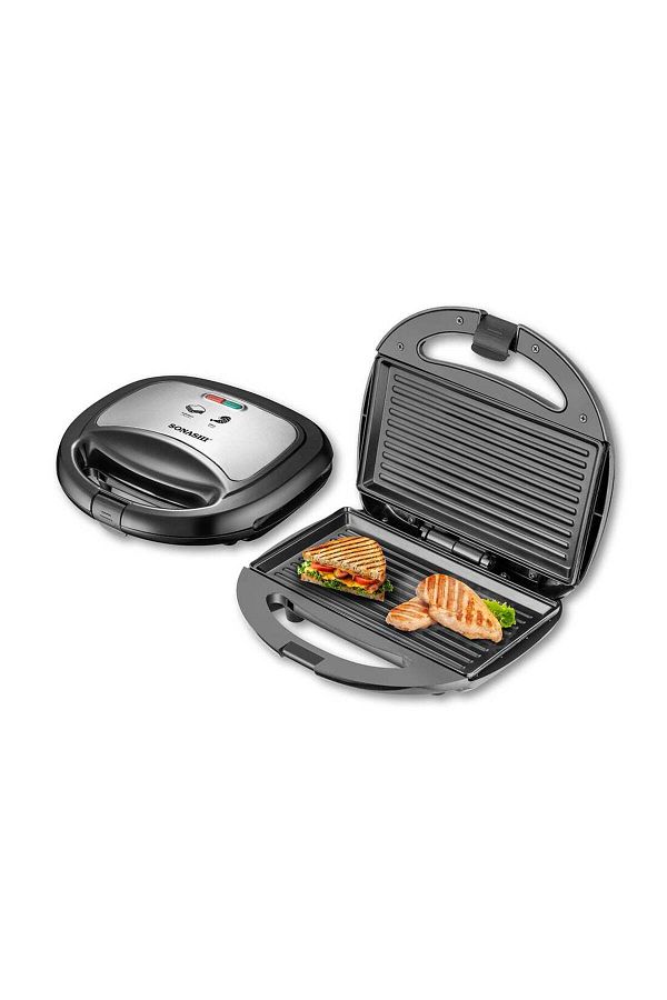 sonashi-2 Slice Grill Maker – Non-Stick, Stainless Steel Sandwich Maker with Handle Locking System, Indica 1