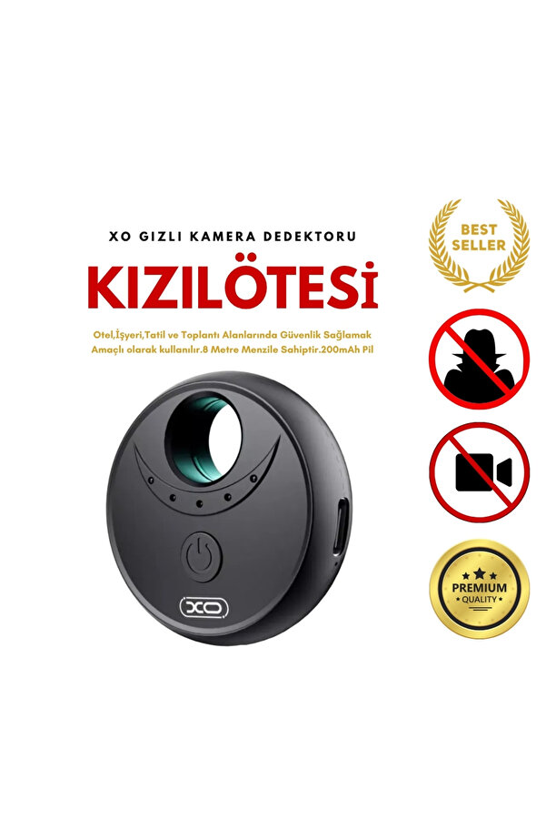 Xo Gizli Kamera Dedekötürü,Kızılötesi,Tatil,Otel,Ofis,Toplantı Alanlarında,8m Menzil,200mAh,CRP02
