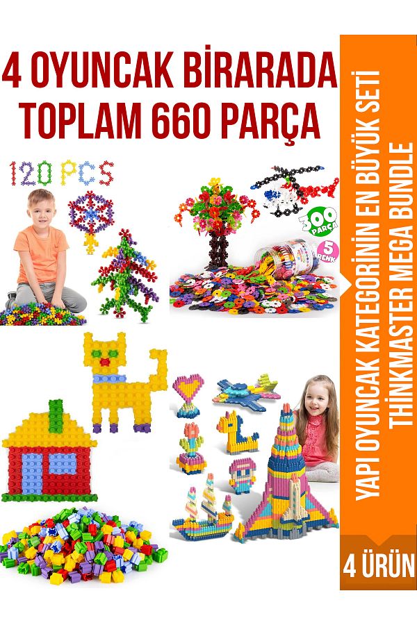 ThinkMaster-Building Toy Set Master Molecules, Constructo, Masterflakes and Tiktak Blocks 1