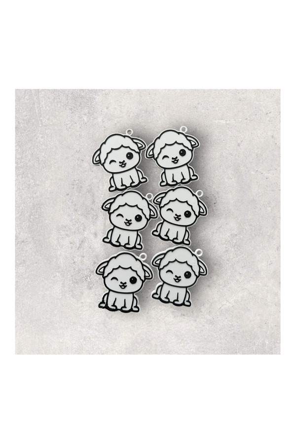 mika house-Feast Keychain Lamb Keychain Feast 6Pcs 1