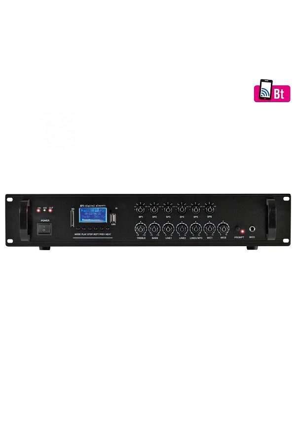 Sal-Amplifier 100V 6 zones SAL MPA 240BT, 240W, Bluetooth 1