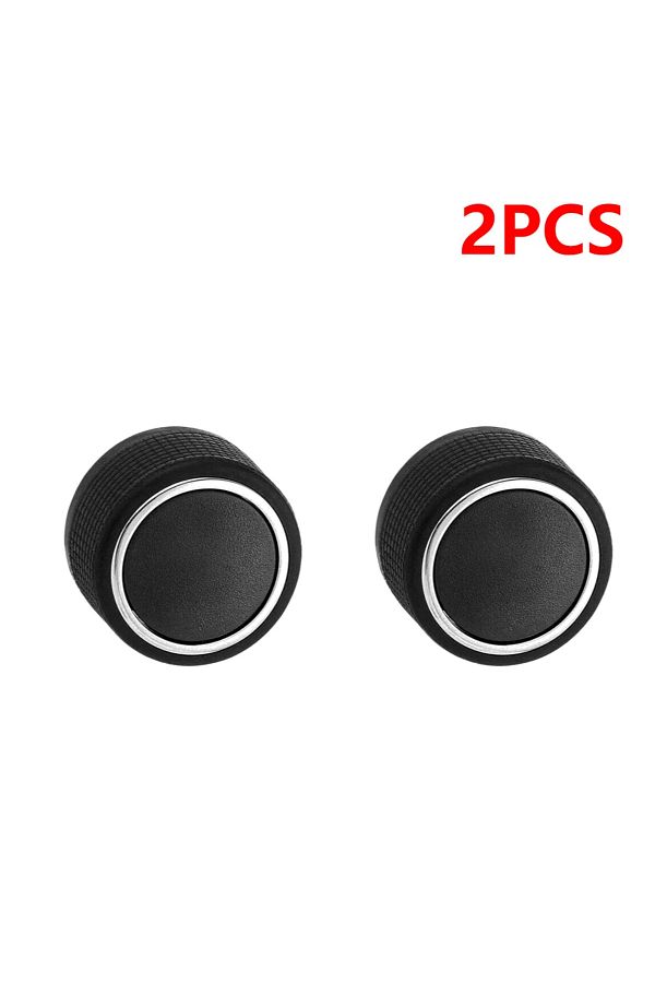 ALLOYSEED-2pcs 2/1pcs Car Audio Radio Volume Control Knob Dial Tuner Volume Rotary Knob Button Switch Cap For 1