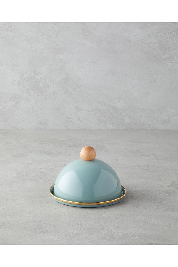 English Home-Μικρό Σμάλτο Παρουσιαστής με Καπάκι 14 cm Πράσινο 1