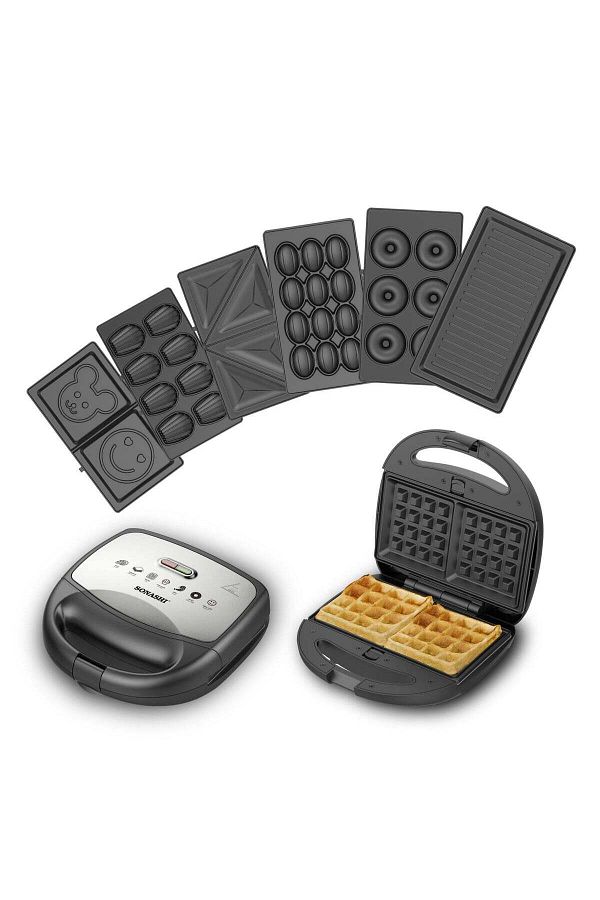 sonashi-7-In-1 Non-Stick Multi Snack Maker with Detachable Plates 1