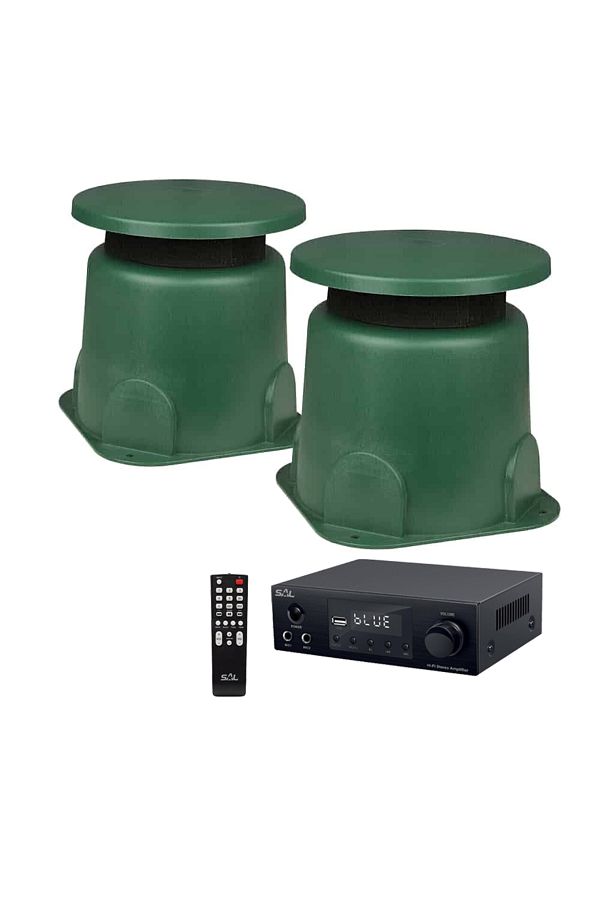 Audiosat-DAP GS-630 garden speaker set with bluetooth amplifier, USB, FM 1