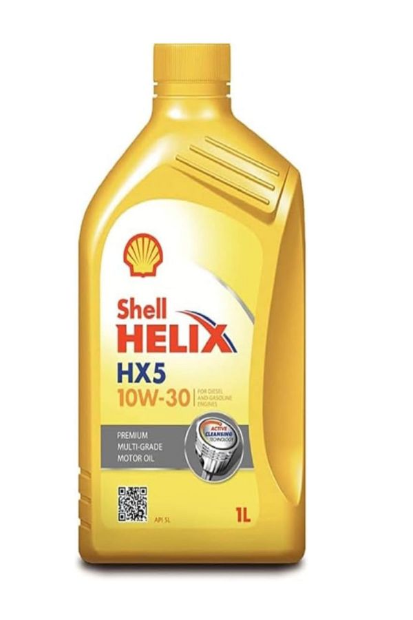 SHELL-Shell Helix HX5 10W-30 Multigrade Engine Oil - Carton (12 x 1L) - Reliable performance and effective engine cleaning 1