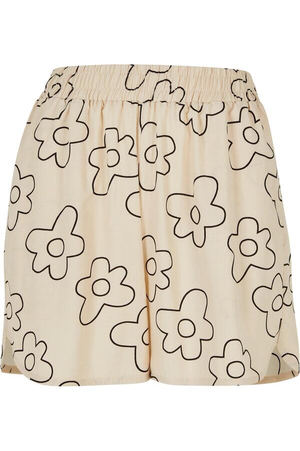 Urban Classics-Damen Ladies Aop Viscose Resort Shorts 1