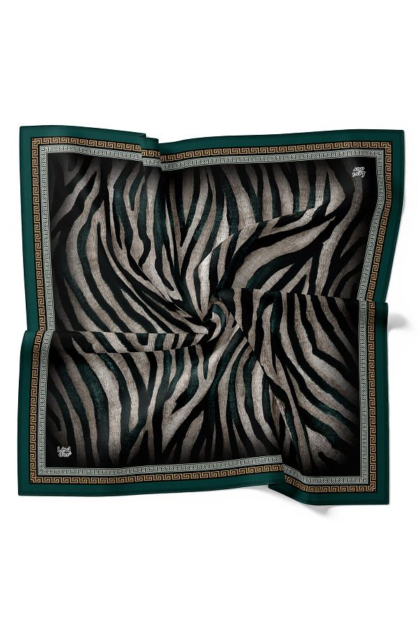 Levidor-Zebra Pattern Sparkling Crystal Scarf 1
