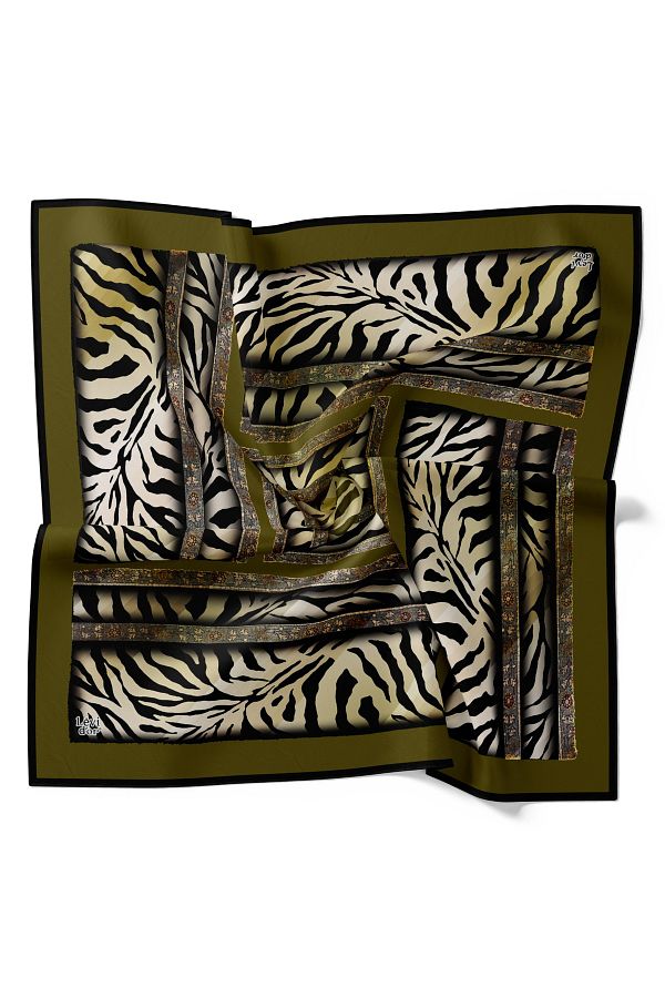 Levidor-Ethnic Zebra Pattern Sparkling Crystal Scarf 1