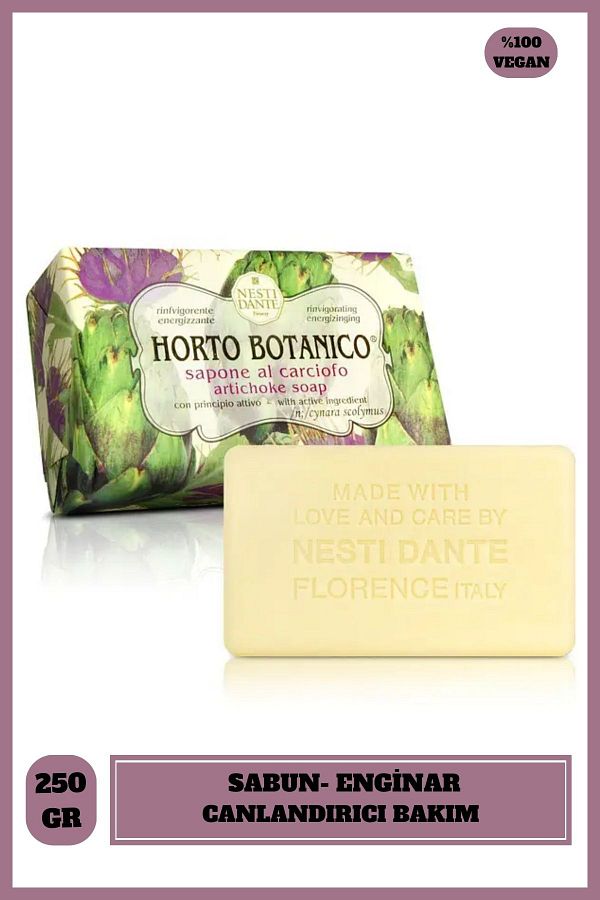 Nesti Dante-Horto Botonico Actichoke Solid Soap 250Gr |   Revitalizing |   Artichoke Extract 1