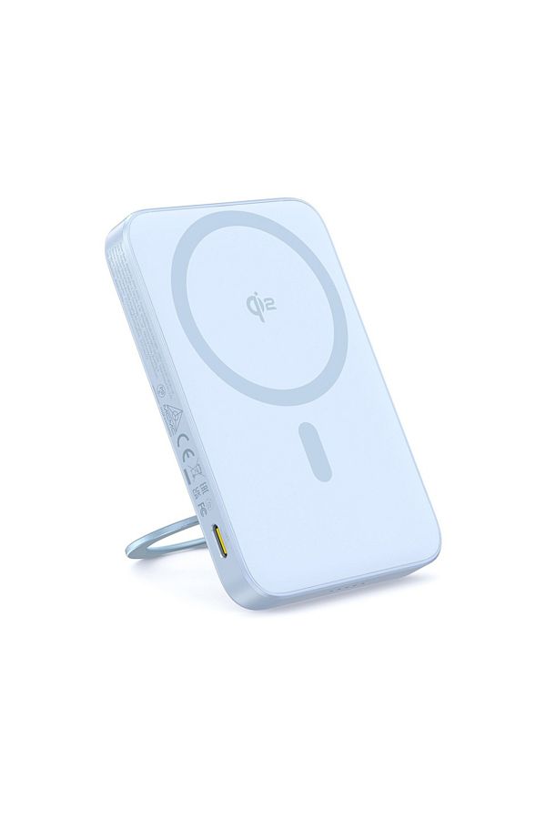 Baseus-Baterie externă, încărcare rapidă, magnetică, tip C, Qi2, 20W, 5000mAh, cablu tip C, PicoGo, albastru 1