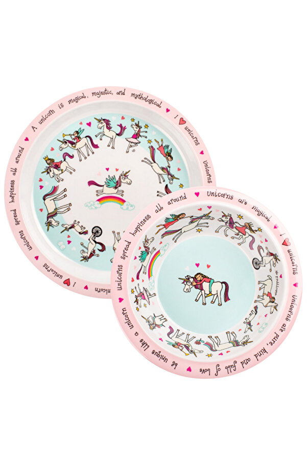 Tyrrell Katz Melamin Mama Tabağı - Mama Kasesi // Unicorn