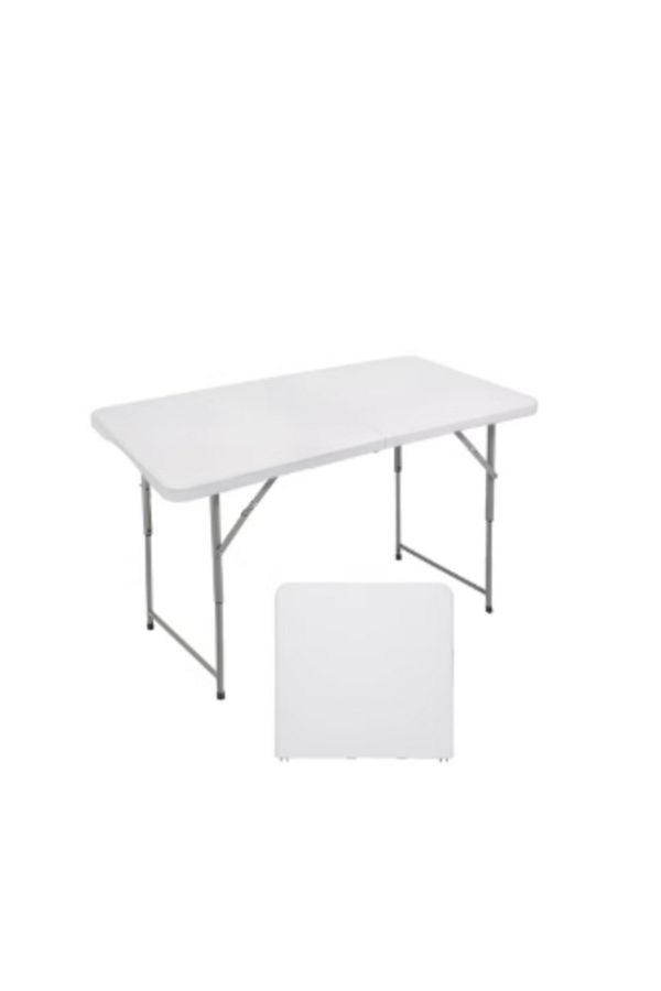 ROYAL ROSE-White folding table: practicality and elegance in one design, 120 x 70 cm 1