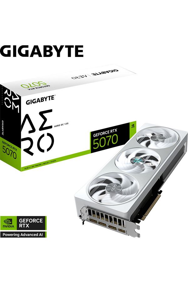 Gigabyte-Placa video GIGABYTE GeForce RTX 5070 AERO OC 12GB GDDR7 192-bit 1