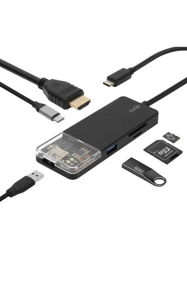 OEM-Docking station USB-C HUB 6in1 HDMI /microSD /USB /USB C PD 100W Home USBHUB6 1