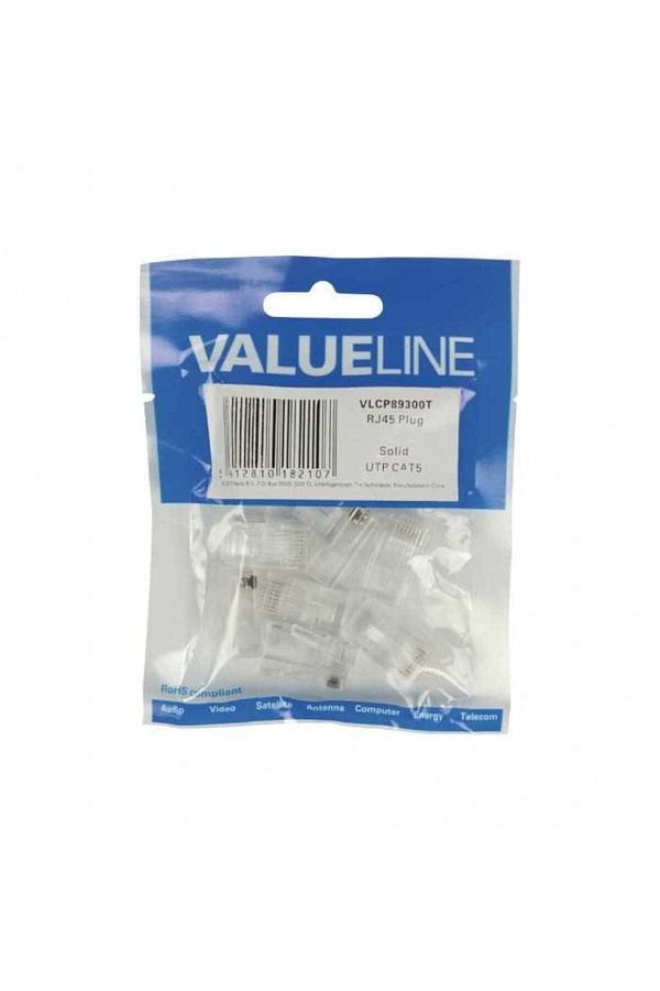 VALUELINE-Mufe retea set 10buc RJ45 pentru cablu UTP CAT5 solid VALUELINE 1