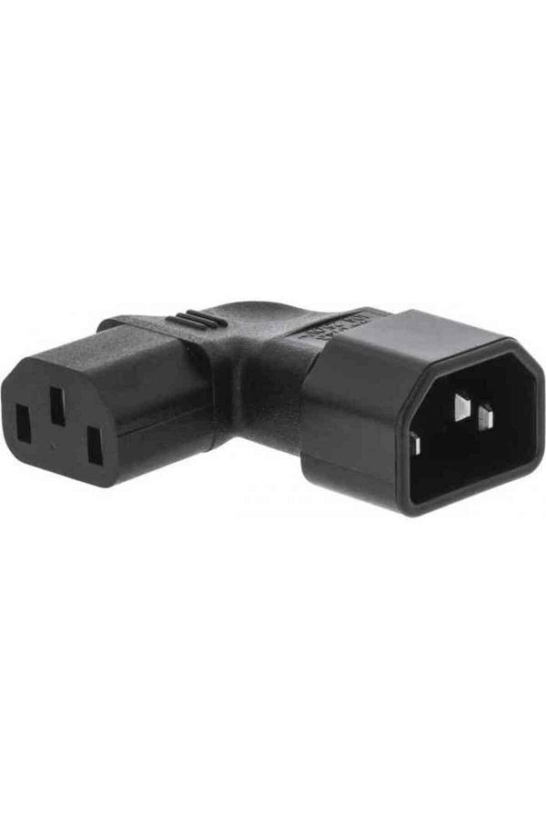 VALUELINE-IEC-320-C14 to IEC-320-C13 power adapter 90 degrees left Valueline VLEP11903B 1