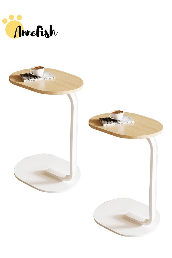 AnneFish-45*30*60cm C-Shaped Coffee Table Sofa Side Table End Table Small Coffee Table Couch Table 1
