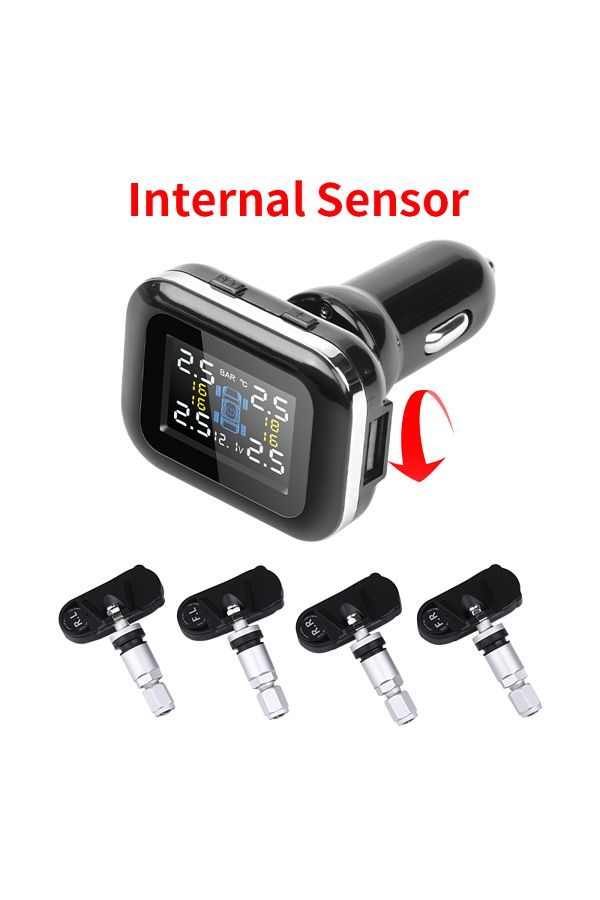 JMCQ-Internal Sensors Tpms Car Security Alarm System Tire Pressure Alarm Monitor System 4 Auto Tyre 1