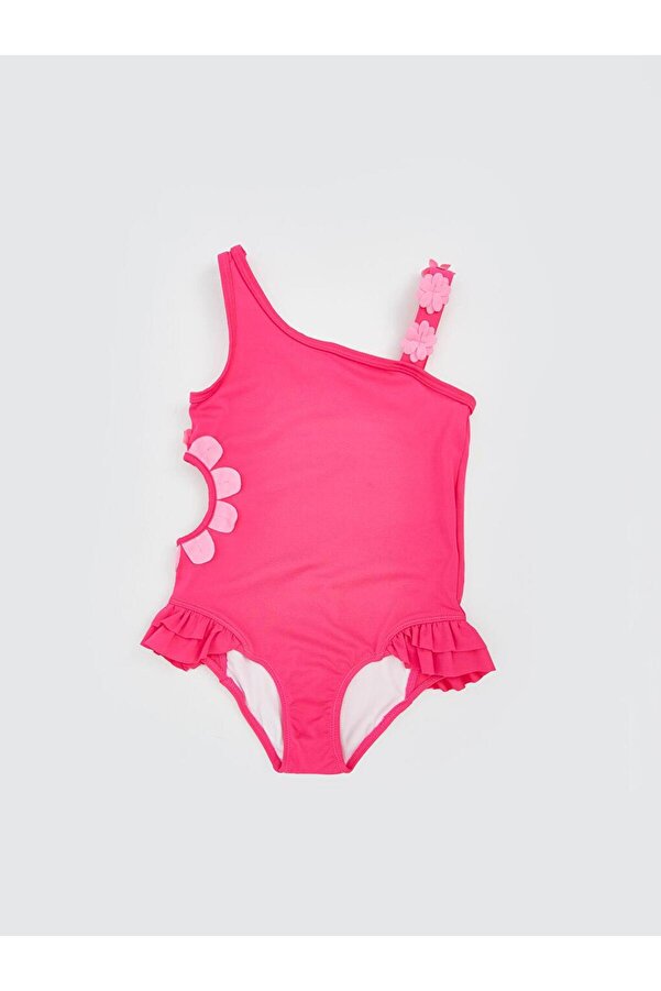 LC Waikiki LCW Kids Kayık Yaka Çiçekli Kız Çocuk Mayo (S5)