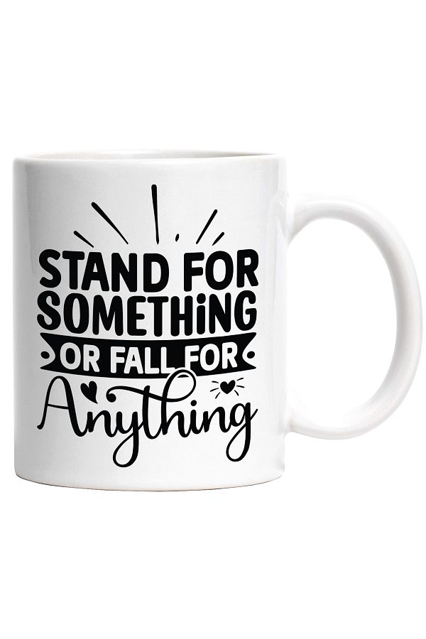 StoryGift Romania-Mug with hearts and a message that encourages you to believe in something/represent something with , With White Handle 1