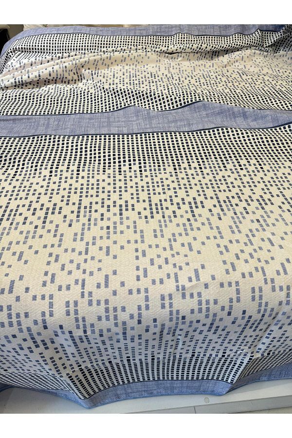 ŞENER HOME-200x240 Cm Blue Double Secance Patterned Single Pike 1