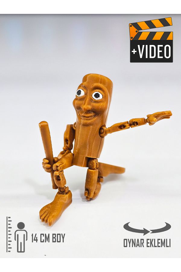 Suelo Butik-All Joints Movable Tung Tung Tung Sahur Brainrot 14cm Character Figure Toy 1