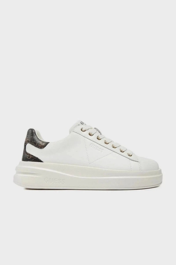 Guess-Elbina originální kožené tenisky FLJELBFAL12 BOTY FLJELB FAL12 WHBRO 1