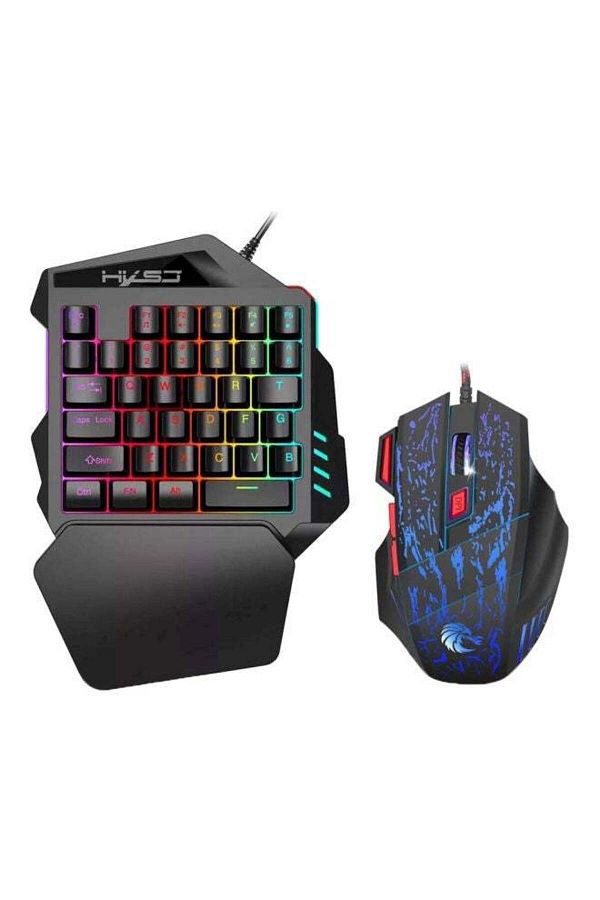 fulina-Gaming keyboard and mouse set, no conflict shortcut keys, compatible with USB port devices, black 1