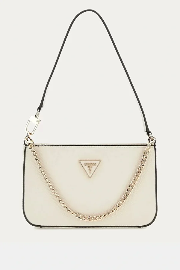 Guess-Noelle Mini Top Zip Shoulder Women's Ecru Mini Bag Hwzg7879720-Bon 1