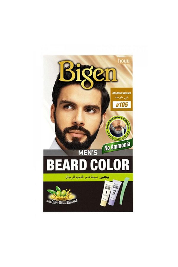 BİGEN-Bigen Men's Beard Color - Medium Brown B105 1