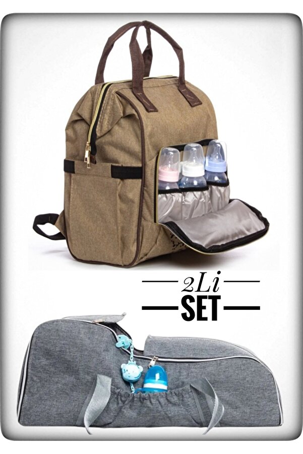 Avşar Baby 2 Li Bebek Taşıma Seti En İyi Anne Bebek Bakım Çantası ve Portbebe Modelleri