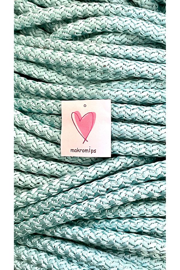 Makromİps-Macrome Rope (1 Kilo 6-7 mm) Tress Woven Polyester Inner Filled Cord Rope Supple Cart Bag Rope 1