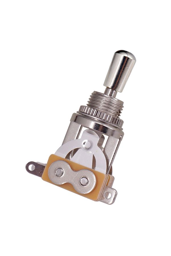 Choice-Silver 3 Way Short Straight Guitar Toggle Switch Pickup Selector With Brass Hat Compatible With Gibs 1