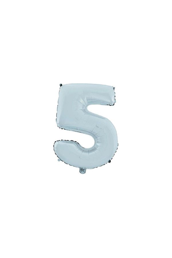 TATLI GÜNLER-26" 74 cm Foil Balloon Number 5 Matte Blue 1