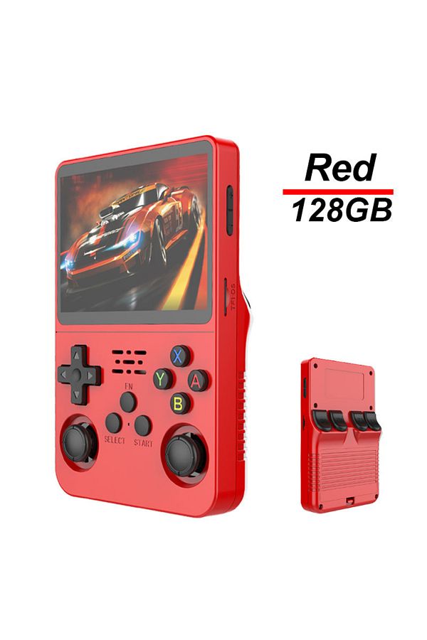 Choice-Red 128G R36S Retro Handheld Video Game Console ARKOS System 3.5 Inch IPS Screen Classic Portable Po 1