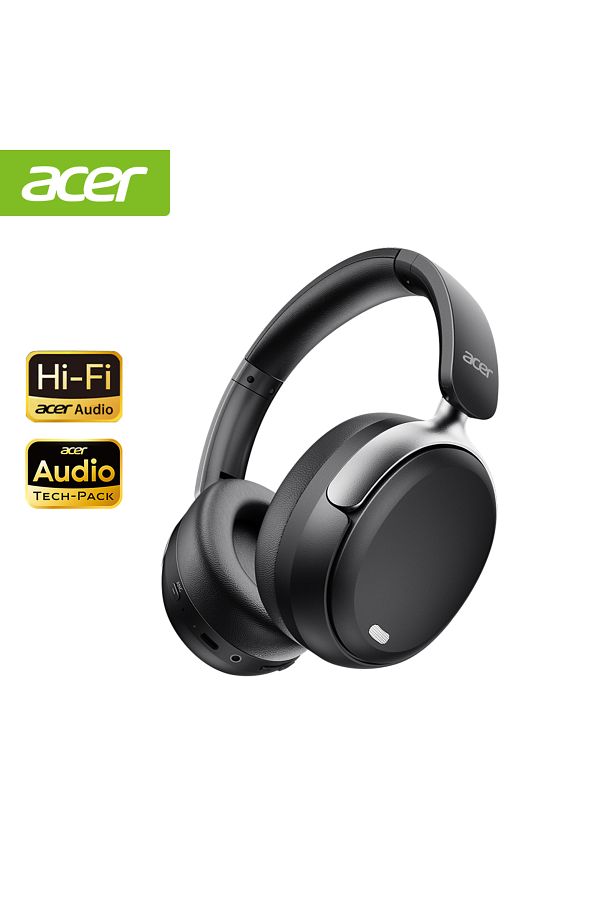 Choice-black Acer OHR516 ANC Wireless Headphone 48dB Noise Canceling Hi-Res Spatial Audio Earphone with LDA 1