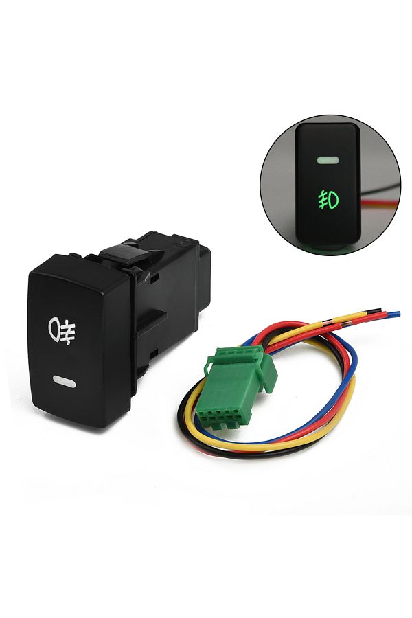 NIGHTKIST-Car Fog Light 5-Pin LED On-Off Button Switch With Wire For Honda Civic Auto Car Push Button Switc... 1