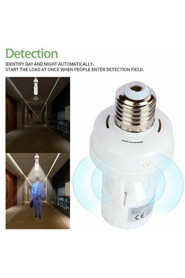 Choice-Motion Sensor Led Lamp Base E27 Socket Converter AC100-240V Light Bulb Holder Adapter Switch Adju... 1