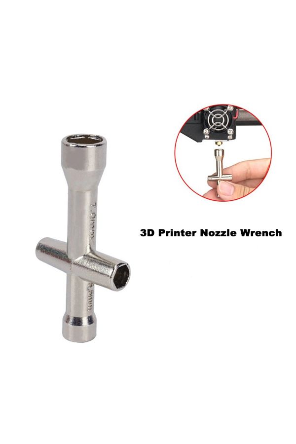 Choice-1piece 3D Printer Tool M2 M2.5 M3 M4 3D Printing Nozzles Wrench Screw Nut Hexagonal Cross Mini Wrenc 1