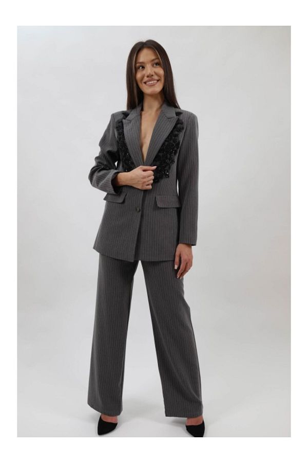 De Royal Italy-Occasion Suit With Commo Appliques M-l Grey 1