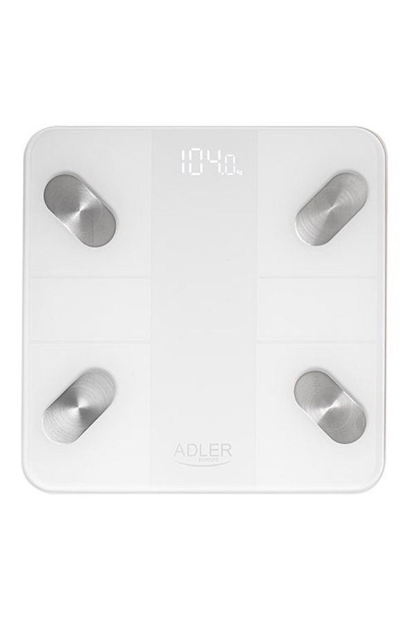adler-Smart Body Scale, 18 Parameter Analysis, Led, 180kg, 28x28cm, Bluetooth 1