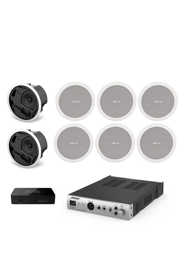 Bose-Bose FS2C white ceiling speaker system with Bose IZA250LZ amplifier 1