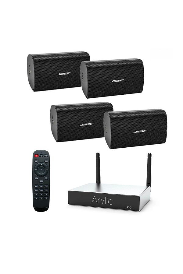 Bose-Bose FS2SE black wall speaker system, Arylic A30+ amplifier, internet radio, wi-fi, bluetooth 1