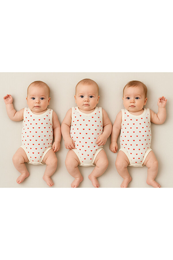 nevrankids YeniDoğan Bebek Çocuk 3'lü Body Zıbın Set