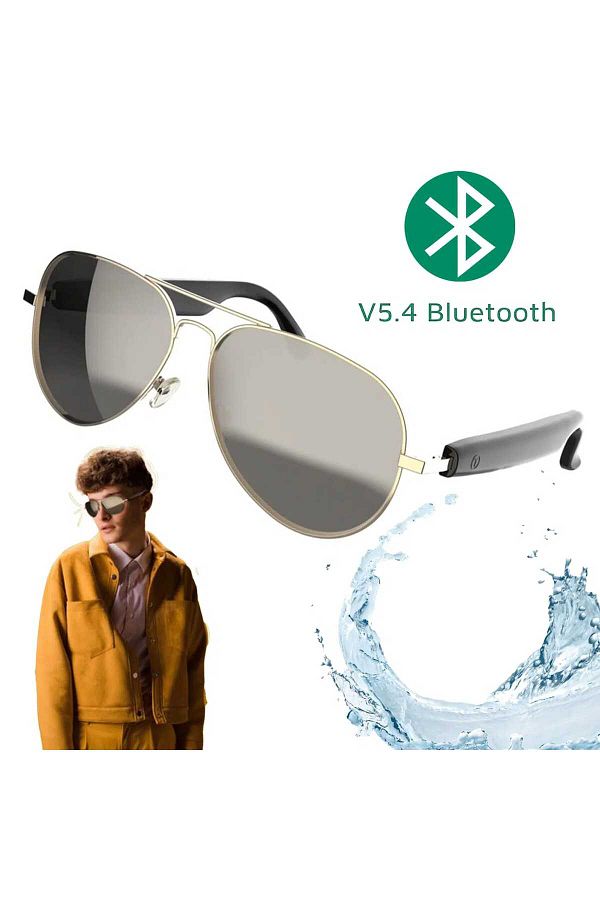 Green Lion-Helsinki Smart Glasses With Touch Control, Uv400 Protection, Built-in Microphone, Remote 1
