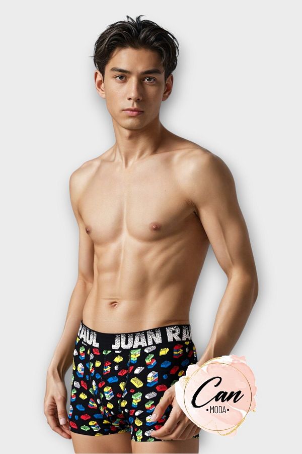 Juan Raul-Soft Boxers with Color Block Print - Db240 1