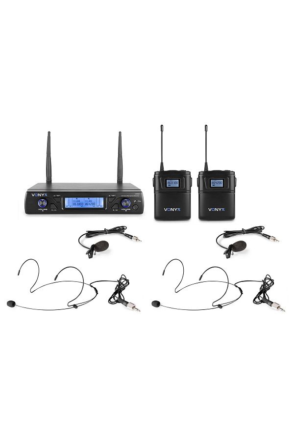VONYX-Vonyx WM62B wireless headset and lavalier microphone set 1